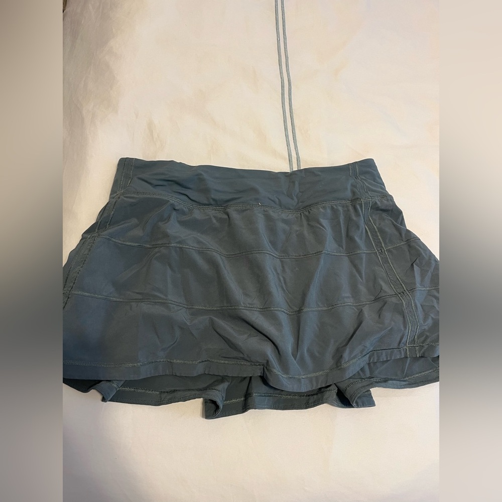 Lululemon Athletics Army Green Pleated Skirt